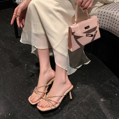意尔康心选夏季新款女露趾方头