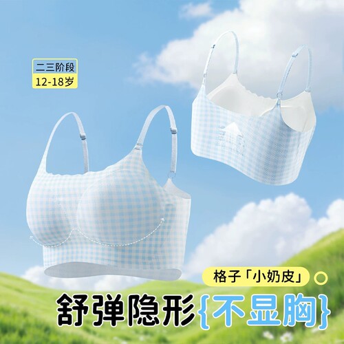 凉感超薄透气内衣女无痕聚拢收副乳无钢圈舒适运动美背提拉文胸女