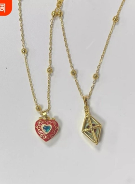 魔女的考验吊坠桃心巧克力设计感少女心粉嫩可爱精致百搭