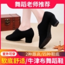 中高跟软底广场舞蹈鞋 形体跳舞鞋 交谊舞直板 女士教师鞋 拉丁舞鞋