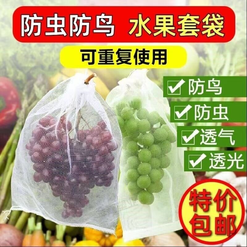 水果套袋防虫防鸟葡萄专用防虫网袋尼龙网纱网保护套袋西瓜南瓜