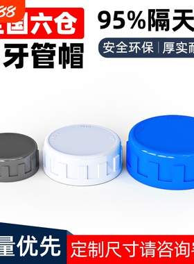 PVC内牙管帽内丝内螺纹管堵给水管件塑料配件4分6分1寸40 50 2寸