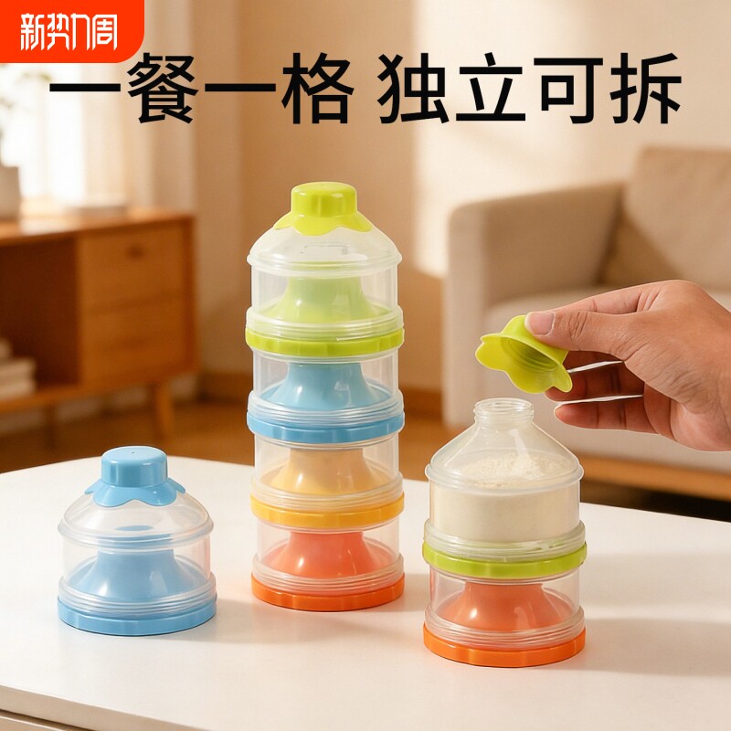 奶粉分装盒奶粉盒可携式外出外带神器一餐一格宝宝婴儿奶粉格储存