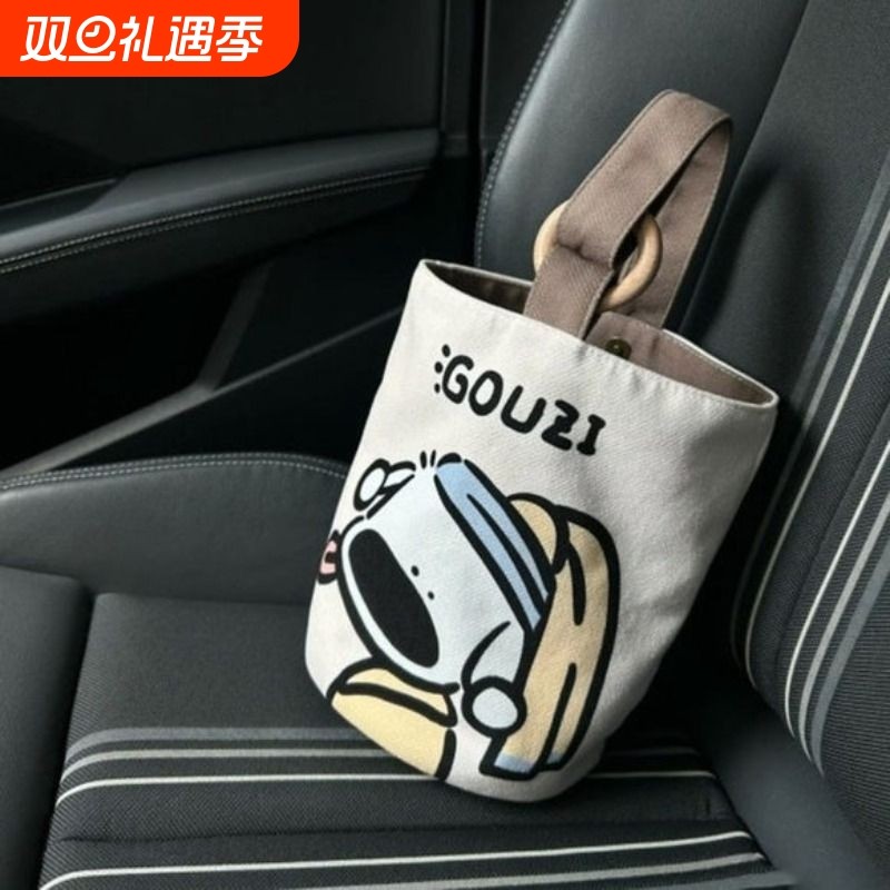 上班族便携手提袋帆布水桶包可爱水桶型手拎便当包宝妈外出手提包