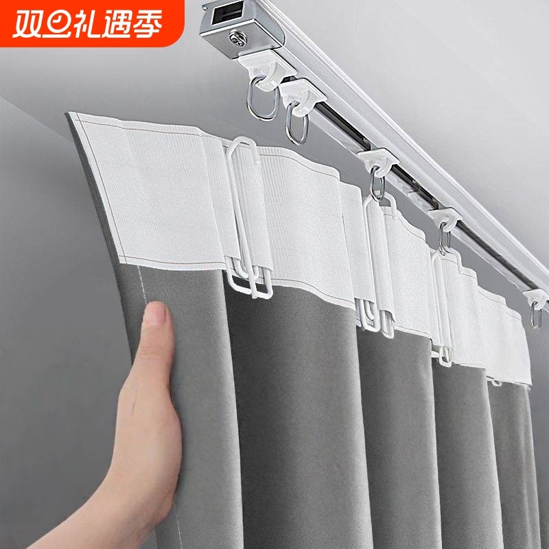 强遮光窗帘挂钩款遮阳布卧室阳台遮挡帘2025新款隔热客厅宿舍床帘