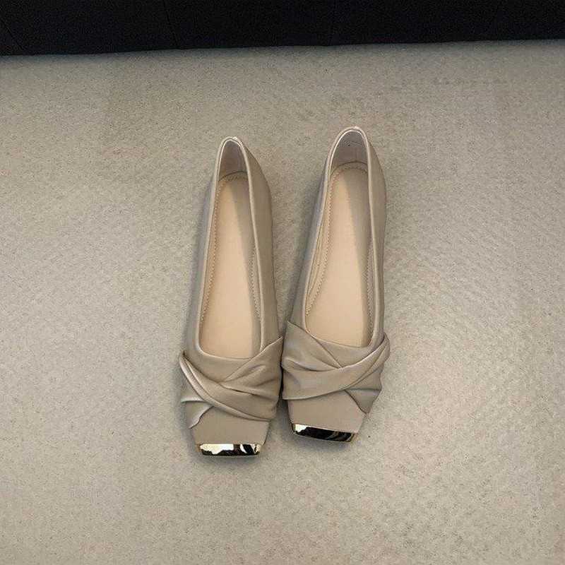 玛丽珍鞋女粗跟单鞋2026年春季新款法式温柔配裙子浅口软底豆豆鞋