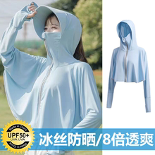 防晒衣女款2025冰丝夏季防紫外线轻薄透气新款凉感短款防晒服外套