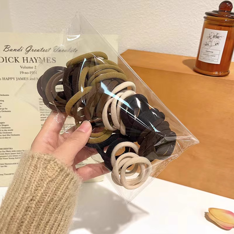 素圈皮筋网红新款高颜值发圈头绳强力高弹力发绳简约气质头饰户外