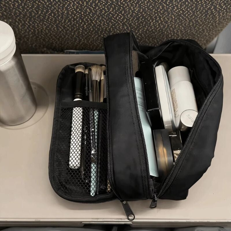 无印同款化妆包大容量旅行便携式化妆刷分区简约收纳包手提多层