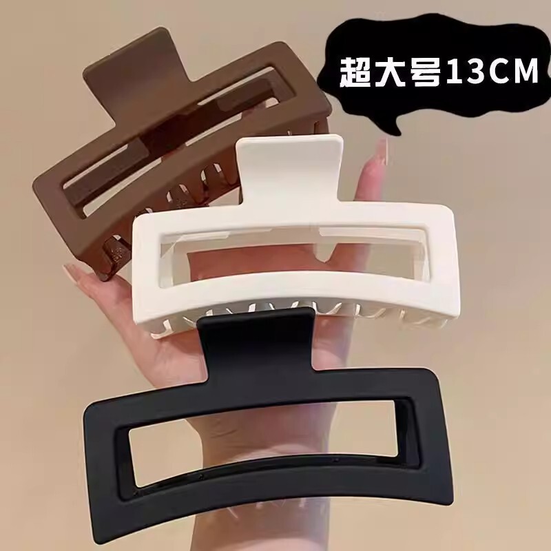 咖色大号抓夹女2026年新款发夹后脑勺盘发发量多鲨鱼夹子发卡头饰