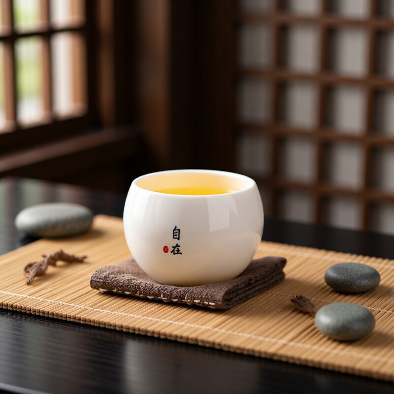 白瓷杯陶瓷羊脂玉瓷功夫茶杯品茗杯家用白茶碗高档小杯子140cc