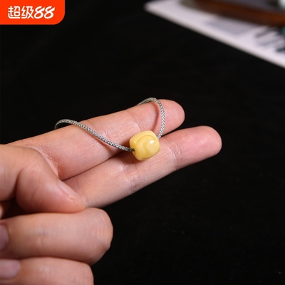 原矿保真蜜蜡直切桶珠1.5大孔