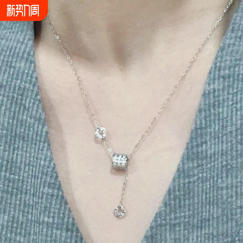 百搭精致锁骨链饰品轻奢高级感项链女简约不掉色手链银色金色足银