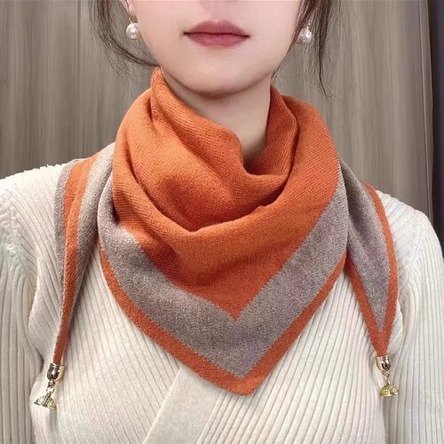 三角巾围脖女护颈假领子百搭假领2026新款秋冬磁扣加厚保暖小围巾