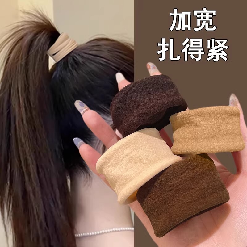 高马尾发绳不塌头绳弹力面膜发圈高加宽超宽无接缝扎头发皮筋女生