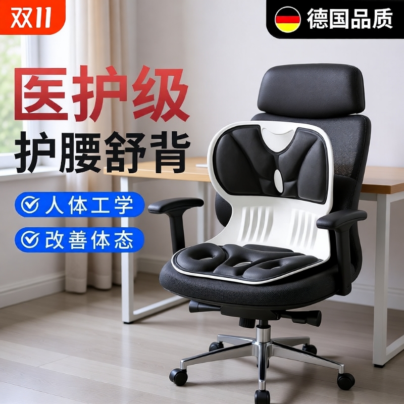 办公座椅腰靠垫坐垫人体工学
