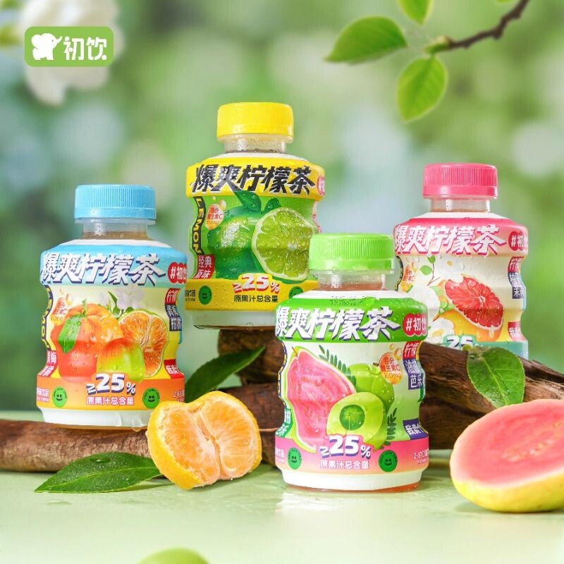 初饮油柑芭乐柠檬茶300g*8瓶茉莉柚子夏季饮品果味饮料爆爽果汁