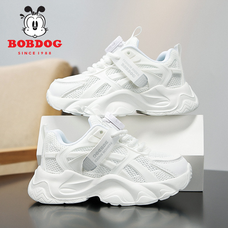 巴布豆童鞋女童小白鞋2025新款