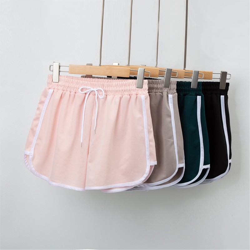 运动短裤女夏天外穿宽松跑步速干阔腿高腰ins潮大码睡裤胖mm健身