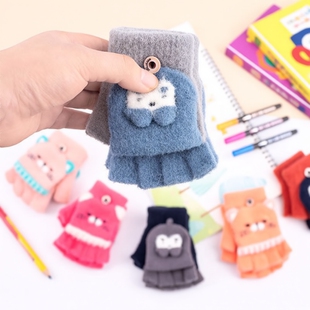 儿童手套冬季女孩宝宝小孩小学生五指新款可爱保暖女童手套秋冬款