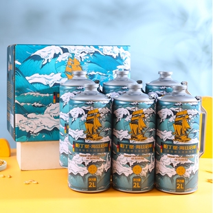 帕丁堡精酿原浆啤酒德式白啤2L*6桶13P彩箱包装高端年货送礼桶装