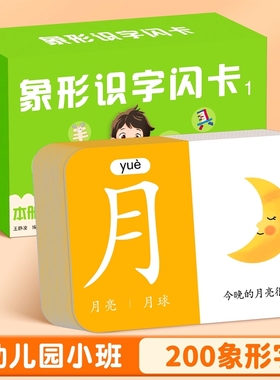 儿童识字卡片幼儿园象形看图汉字3000字宝宝认字早教启蒙全套玩具