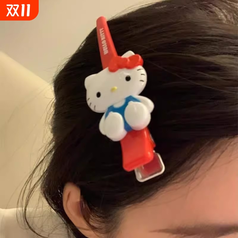 刘海hellokitty三丽鸥美乐蒂玉桂狗卡通发夹鸭嘴一字夹无痕夹可爱