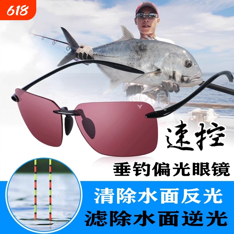 清哥说钓朱清开车钓鱼看漂专用偏光增晰眼镜男防眩晕超轻太阳墨镜
