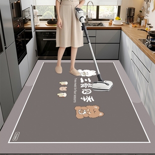 厨房地垫硅藻泥软垫防滑吸水家用脚垫免洗地毯垫子防油耐脏地面