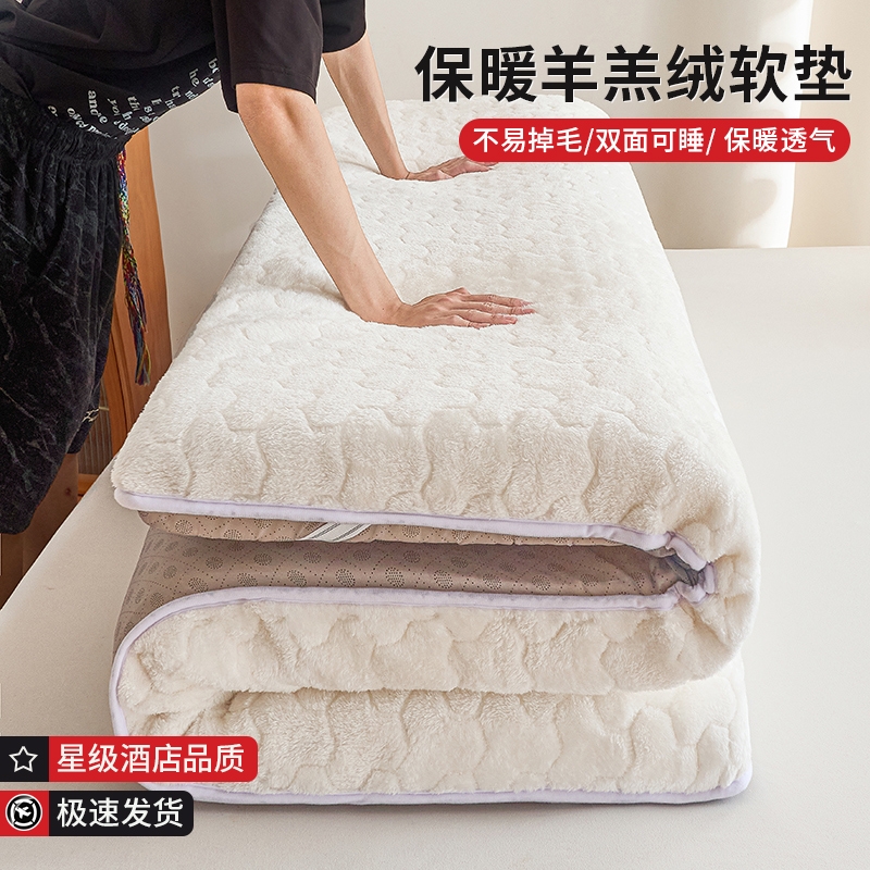 家用羊羔绒床垫学生宿舍冬季床褥