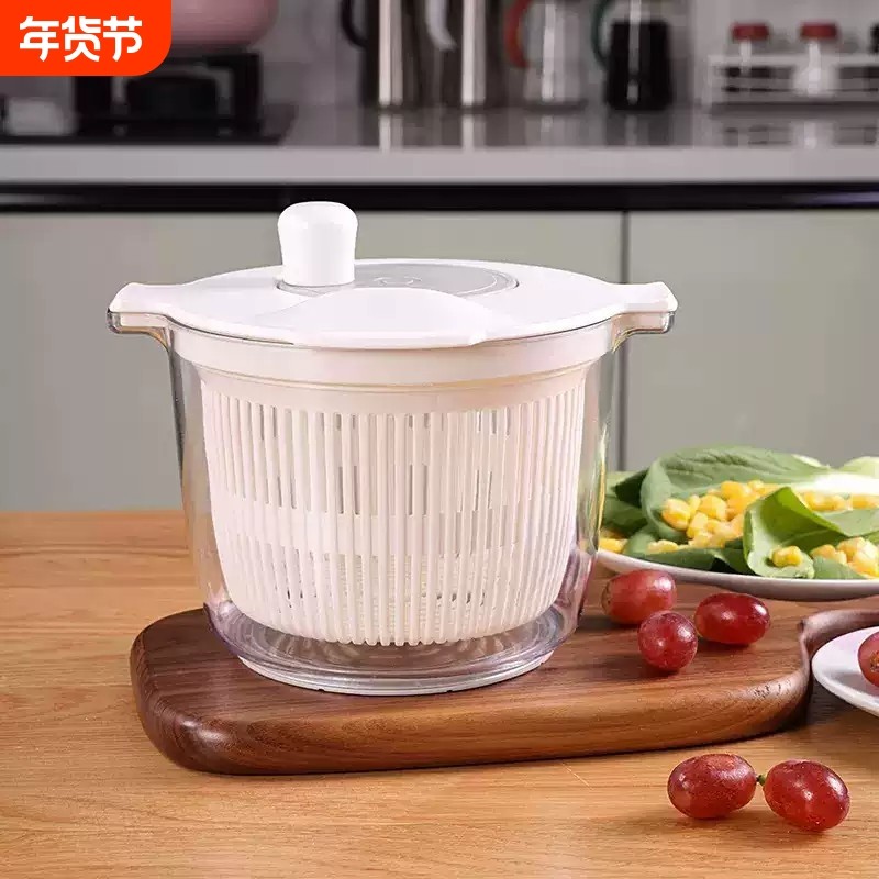 日本厨房沙拉蔬菜脱水器甩干机洗菜沥水篮洗菜盆洗菜神器果蔬蔬果