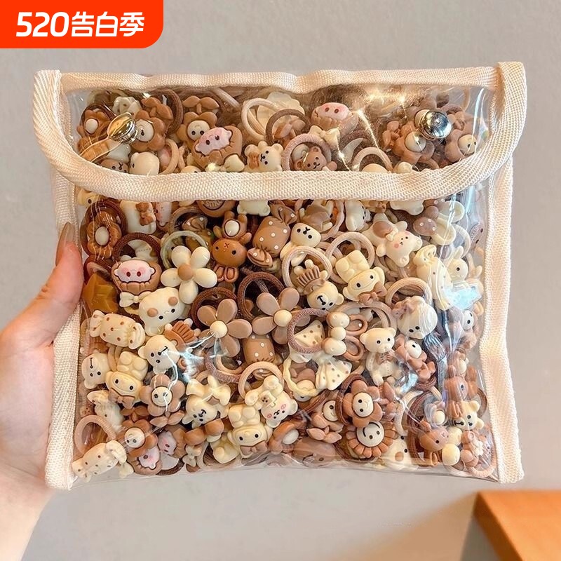 儿童卡通拇指发圈女宝宝不伤发皮筋宝宝扎头绳弹力发绳头饰小女孩