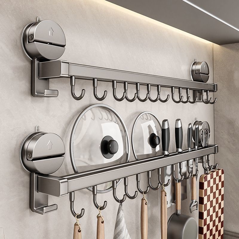 吸盘厨房置物架挂钩多功能免打孔挂杆铲子刀架收纳挂架碳钢上墙,厨房/烹饪用具,厨房置物架/置物柜/角架,淘宝优惠券,粉丝福利购,淘宝优惠卷