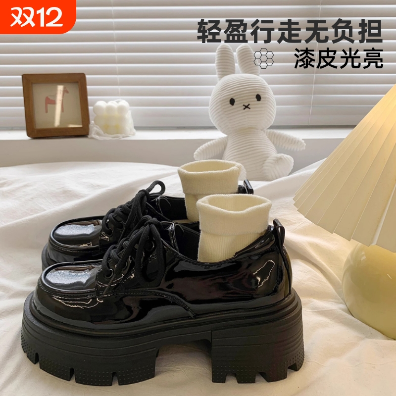 粗跟厚底小皮鞋女|超4000次加购