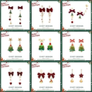 原创圣诞节耳饰品圣诞树不对称耳环可爱少女耳钉无耳洞耳夹礼物