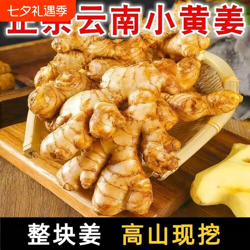正宗云南小黄姜生姜9斤新鲜现挖高山沙姜嫩姜山地土姜蔬菜包邮