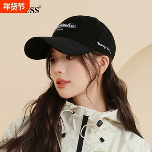 CACUSS棒球帽女秋冬新款麂皮绒百搭刺绣鸭舌帽男帽子黑色粉色灰色