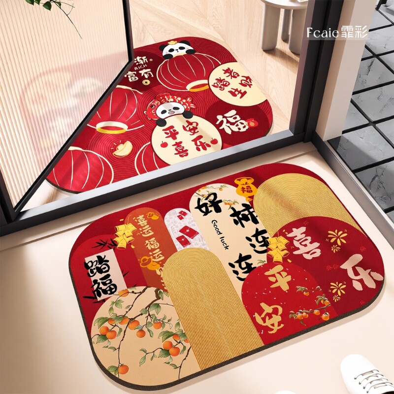 地垫卫生间吸水浴室门口防滑垫厨房新年硅藻泥厕所脚垫子台面卫浴