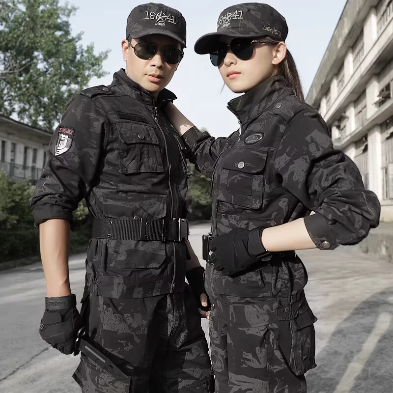 正版迷彩服套装男纯棉春秋新式耐磨加厚劳保工作服装女作训服战术