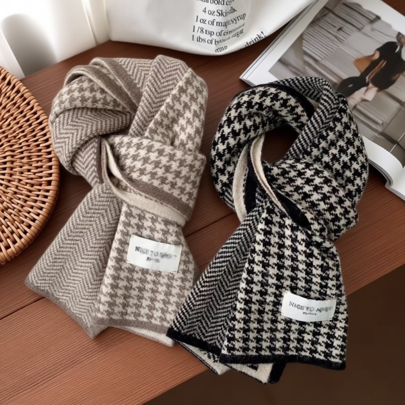 新款千鸟格围巾女围脖双面韩系百搭学生情侣加厚针织保暖护颈冬季,服饰配件/皮带/帽子/围巾,围巾/丝巾/披肩,淘宝优惠券,粉丝福利购,淘宝优惠卷