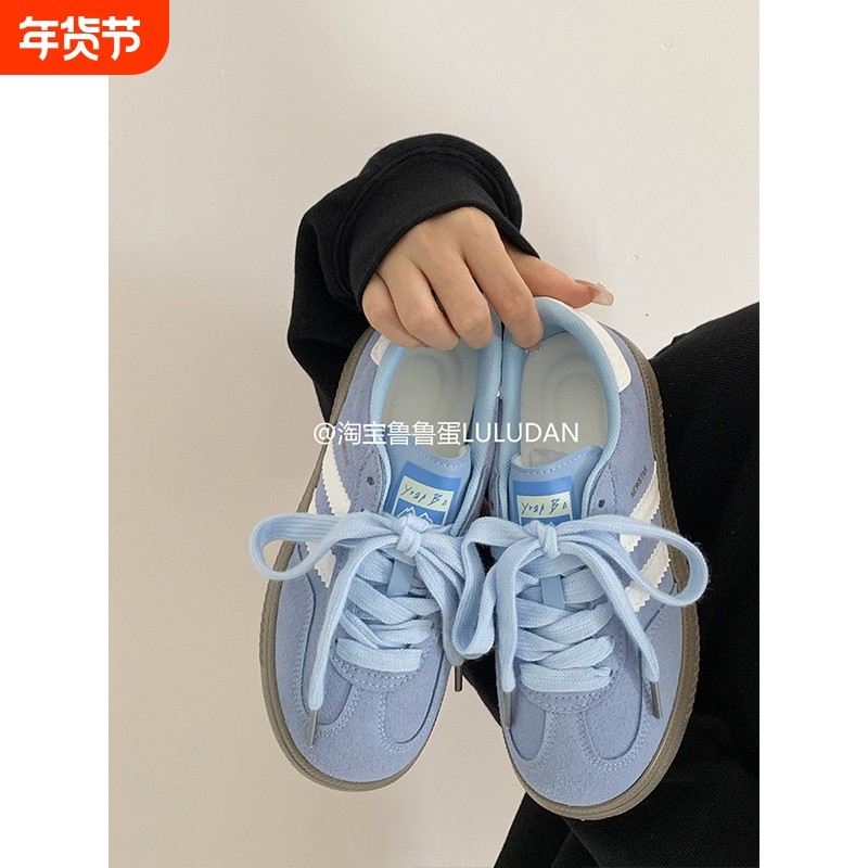 韩版真皮复古德训鞋夏秋季小白鞋ins潮百搭小众女鞋学生户外板鞋,女鞋,德训鞋,淘宝优惠券,粉丝福利购,淘宝优惠卷