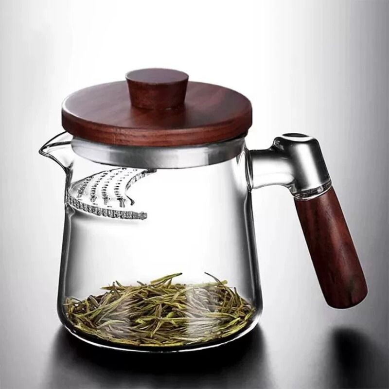 公道杯加厚高档月牙带茶漏过滤网一体玻璃茶壶泡绿茶器分茶杯茶具