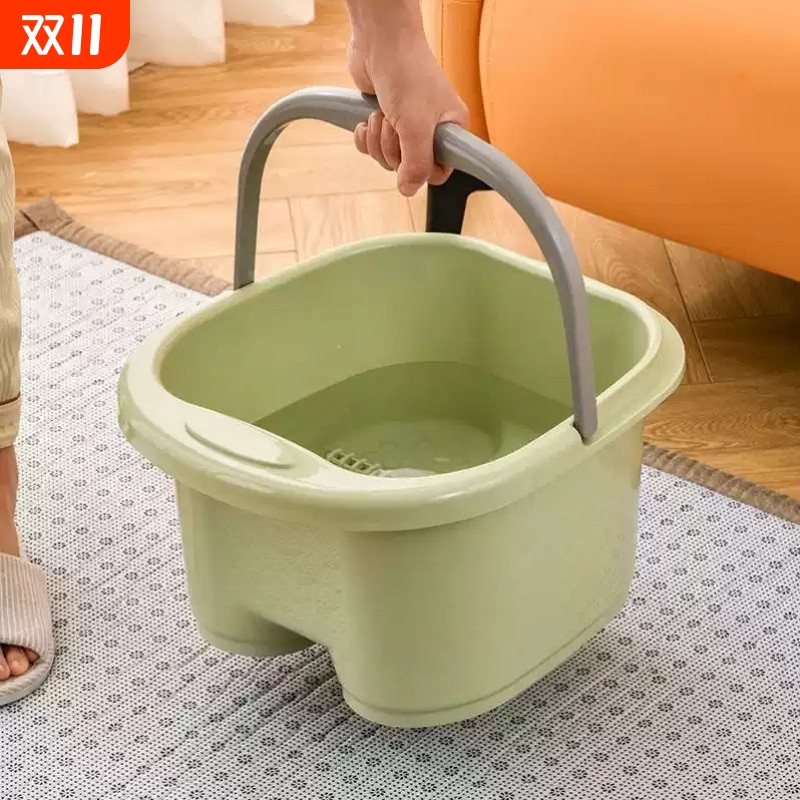 泡脚盆泡脚桶家用塑料按摩洗澡盆过小腿桶过膝高足浴盆保温洗脚桶
