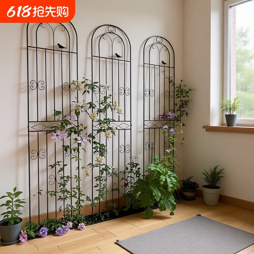 绿萝植物攀爬架爬藤架户外庭院网格铁艺花架花园月季花支架阳台