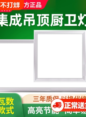 雷士照明厨房灯300x600扣板灯集成吊顶LED灯浴室卫生间平板吸顶灯