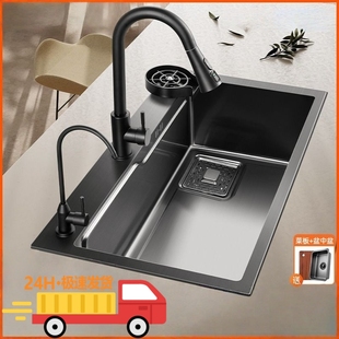 厨房洗菜盆大单槽304不锈钢水槽台下洗碗槽家用加厚洗菜池水池