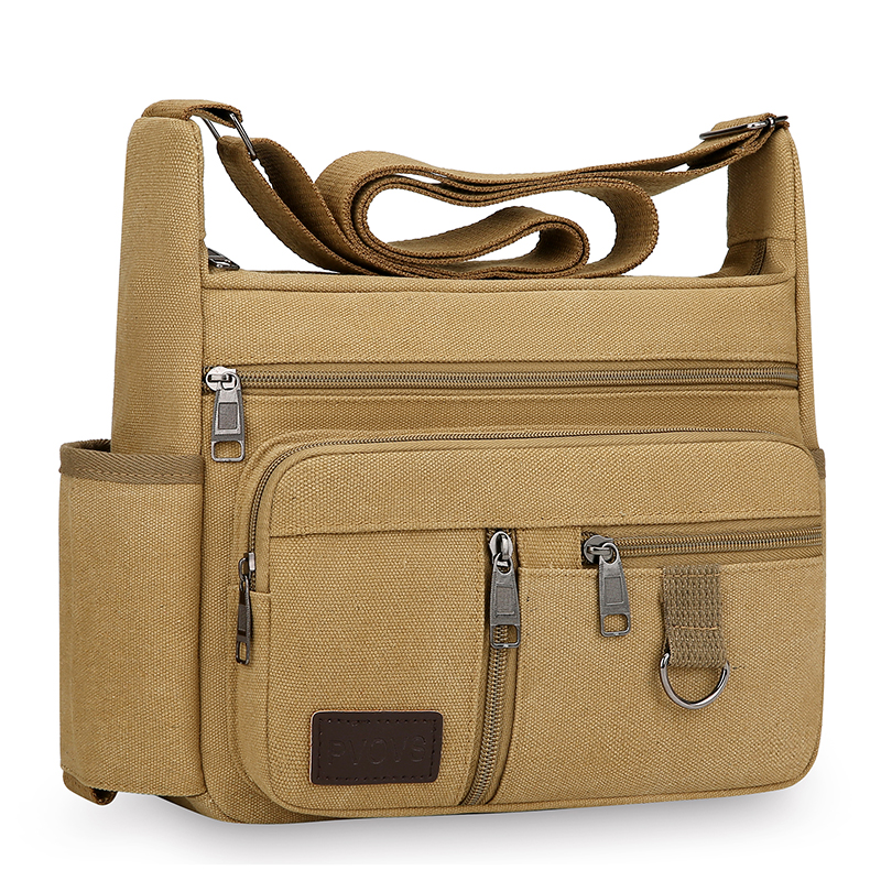 水杯男包手机包帆布包男新款大容量背包休闲单肩斜挎包结实横款