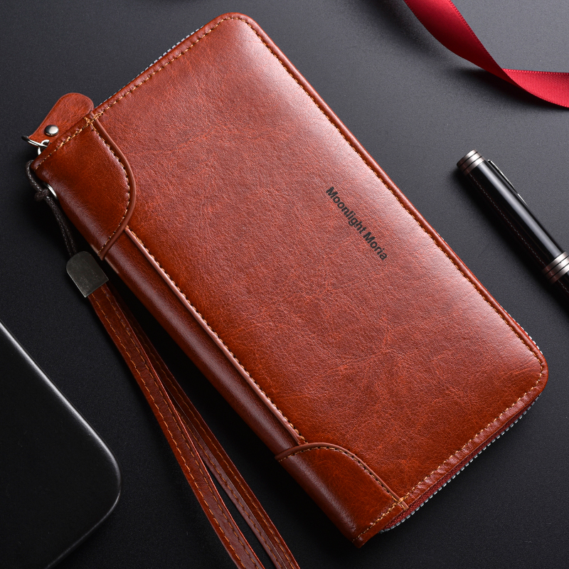 2025新款男士钱包大容量长款多功能高档拉链手包男包手腕手拿包