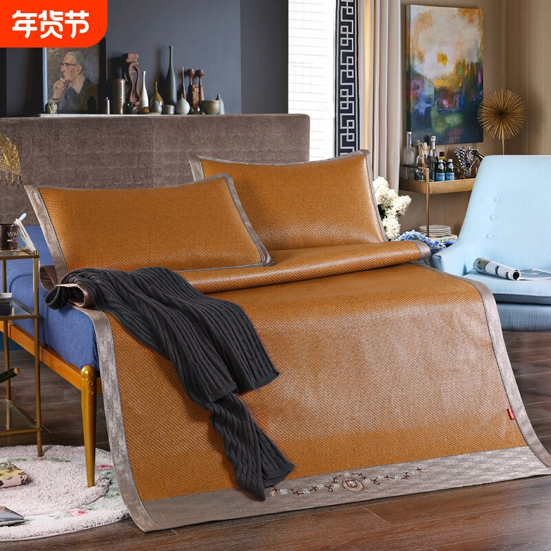 双面加厚纯天然手工藤席凉席老式a类可水洗软床席子床垫可折叠