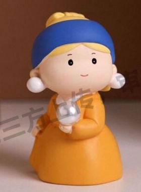 大月半艺术家盲盒大美术馆白雪公主匹诺曹带珍珠耳环少女手办礼物